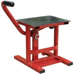 HOMCOM Lève Moto Béquille D'atelier Stand Moto Tout-terrain Moto Cross Supermotard Hauteur Réglable Rouge Et Noir - Rouge