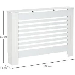 HOMCOM Cache-radiateur Design à Lattes Panneau Cabinet Dim. 112L X 19l X 81H Cm MDF Blanc - Blanc 9 HOMCOM Cache-radiateur Design à Lattes Panneau Cabinet Dim. 112L X 19l X 81H Cm MDF Blanc - Blanc -France HOMCOM Soldes 2022 44066199 3