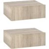 HOMCOM Lot De 2 Tables De Chevet Murales - Lot De 2 Tables De Nuit - Tiroir Coulissant, Plateau - Panneaux Particules Aspect Chêne Clair 2 HOMCOM Lot De 2 Tables De Chevet Murales - Lot De 2 Tables De Nuit - Tiroir Coulissant, Plateau - Panneaux Particules Aspect Chêne Clair -France HOMCOM Soldes 2022 44807668 1