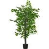 HOMCOM Arbre Artificiel Plante Artificielle Ficus H.1,35 M Tronc Branches Liane Lichen Feuilles Grand Réalisme Pot Inclus -France HOMCOM Soldes 2022 46698862 1
