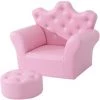 HOMCOM Ensemble Fauteuil Et Pouf Enfant Design Couronne De Princesse - Dossier Et Assise Pouf Avec Boutons Strass Aspect Cristaux - Structure Bois Revêtement Synthétique PVC Rose - Rose 1 HOMCOM Ensemble Fauteuil Et Pouf Enfant Design Couronne De Princesse - Dossier Et Assise Pouf Avec Boutons Strass Aspect Cristaux - Structure Bois Revêtement Synthétique PVC Rose - Rose -France HOMCOM Soldes 2022 47140649 1