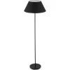 HOMCOM Lampadaire Sur Pied Circulaire H.1,48 M 40 W Max. Piètement Mât Métal Abat-jour Ø 45 Cm Polyester Coton Noir -France HOMCOM Soldes 2022 47140918 1