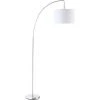 HOMCOM Lampadaire Arc - Lampadaire Arceau Courbé Design Contemporain - Pied Corps Métal Chromé, Abat-jour Polyester Coton Blanc 2 HOMCOM Lampadaire Arc - Lampadaire Arceau Courbé Design Contemporain - Pied Corps Métal Chromé, Abat-jour Polyester Coton Blanc -France HOMCOM Soldes 2022 47140936 1