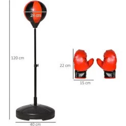 HOMCOM Punching Ball Sur Pied Pour Enfant Hauteur Réglable 90-120 Cm Base De Lestage Paire Gants Et Pompe Inclus Rouge Noir 9 HOMCOM Punching Ball Sur Pied Pour Enfant Hauteur Réglable 90-120 Cm Base De Lestage Paire Gants Et Pompe Inclus Rouge Noir -France HOMCOM Soldes 2022 48139685 3