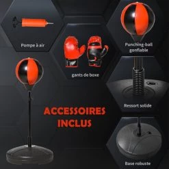HOMCOM Punching Ball Sur Pied Pour Enfant Hauteur Réglable 90-120 Cm Base De Lestage Paire Gants Et Pompe Inclus Rouge Noir 11 HOMCOM Punching Ball Sur Pied Pour Enfant Hauteur Réglable 90-120 Cm Base De Lestage Paire Gants Et Pompe Inclus Rouge Noir -France HOMCOM Soldes 2022 48139685 5