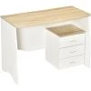 HOMCOM Ensemble Bureau Informatique Et Caisson De Bureau - Caisson 3 Tiroirs Modulable - Panneaux De Particules Bicolore Blanc Aspect Chêne Clair 1 HOMCOM Ensemble Bureau Informatique Et Caisson De Bureau - Caisson 3 Tiroirs Modulable - Panneaux De Particules Bicolore Blanc Aspect Chêne Clair -France HOMCOM Soldes 2022 48139859 1