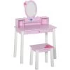 HOMCOM Coiffeuse Enfant Table De Maquillage Avec Tabouret, 1 Tiroir, Miroir 59 X 39 X 92 Cm Bois Rose 2 HOMCOM Coiffeuse Enfant Table De Maquillage Avec Tabouret, 1 Tiroir, Miroir 59 X 39 X 92 Cm Bois Rose -France HOMCOM Soldes 2022 4882590 1