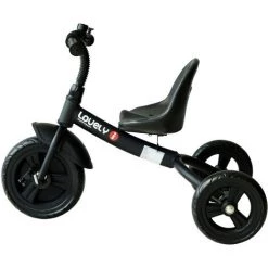 HOMCOM Tricycle Enfants Multi-équipé Garde-boue Sonnette Pédales Antidérapantes Siège Réglable 2 Positions Avec Dossier - Noir -France HOMCOM Soldes 2022 4904938 4