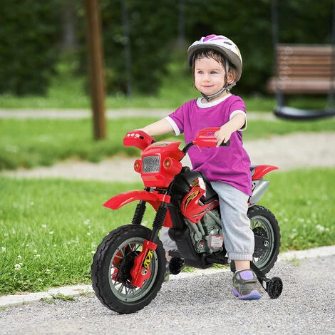 HOMCOM Moto Cross électrique Enfant 3 à 6 Ans 6 V Phares Klaxon Musiques 102 X 53 X 66 Cm Rouge Et Noir 4 HOMCOM Moto Cross électrique Enfant 3 à 6 Ans 6 V Phares Klaxon Musiques 102 X 53 X 66 Cm Rouge Et Noir – Image 2