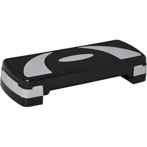 HOMCOM Stepper Fitness Aerobic Hauteur Reglable Surface Antiderapante 80 X 31 X 20 Cm Noir Gris Clair - Noir 3 HOMCOM Stepper Fitness Aerobic Hauteur Reglable Surface Antiderapante 80 X 31 X 20 Cm Noir Gris Clair - Noir
