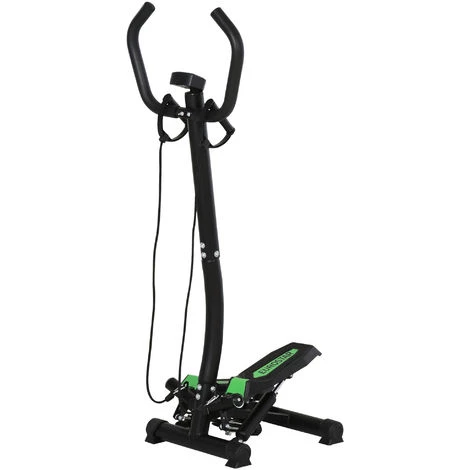 HOMCOM Mini Stepper Avec Guidon, Extenseurs, écran LCD Multifonction Et Tapis Antidérapant Noir Et Vert 3 HOMCOM Mini Stepper Avec Guidon, Extenseurs, écran LCD Multifonction Et Tapis Antidérapant Noir Et Vert