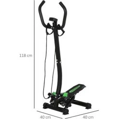 HOMCOM Mini Stepper Avec Guidon, Extenseurs, écran LCD Multifonction Et Tapis Antidérapant Noir Et Vert 9 HOMCOM Mini Stepper Avec Guidon, Extenseurs, écran LCD Multifonction Et Tapis Antidérapant Noir Et Vert -France HOMCOM Soldes 2022 4904986 3