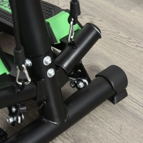 HOMCOM Mini Stepper Avec Guidon, Extenseurs, écran LCD Multifonction Et Tapis Antidérapant Noir Et Vert 6 HOMCOM Mini Stepper Avec Guidon, Extenseurs, écran LCD Multifonction Et Tapis Antidérapant Noir Et Vert – Image 4