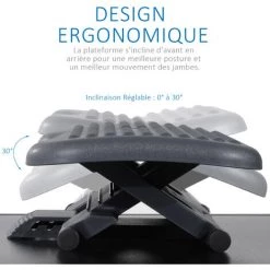 HOMCOM Repose-pieds Ergonomique De Bureau Hauteur Et Inclinaison Réglables 46L X 35l Cm Gris Noir - Gris 10 HOMCOM Repose-pieds Ergonomique De Bureau Hauteur Et Inclinaison Réglables 46L X 35l Cm Gris Noir - Gris -France HOMCOM Soldes 2022 4985262 4
