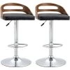 HOMCOM Lot De 2 Tabourets De Bar Design Contemporain Hauteur D'assise Réglable Pivotant 360° Revêtement Synthétique Noir Dossier Ajouré Aspect Bois - Noir 2 HOMCOM Lot De 2 Tabourets De Bar Design Contemporain Hauteur D'assise Réglable Pivotant 360° Revêtement Synthétique Noir Dossier Ajouré Aspect Bois - Noir -France HOMCOM Soldes 2022 50904433 1