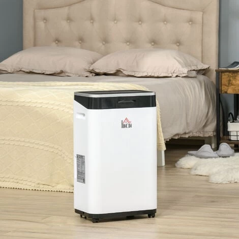 HOMCOM Déshumidificateur Portable électrique Silencieux 380W Capacité Max. Réservoir 6,5L évacuation Continue 25L/24H Idéal Pièces 25 M² Max. Blanc Noir 4 HOMCOM Déshumidificateur Portable électrique Silencieux 380W Capacité Max. Réservoir 6,5L évacuation Continue 25L/24H Idéal Pièces 25 M² Max. Blanc Noir – Image 2