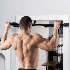 HOMCOM Barre De Traction - Barre De Porte - Pull Up Bar - Barre D'étirement Musculation Pour Cadres De Porte - Acier Noir - Noir -France HOMCOM Soldes 2022 52476688 2