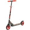 HOMCOM Trottinette Pliable Enfant 3-6 Ans Frein à Friction Arrière Hauteur Guidon Réglable 3 Niv. Acier Noir Rouge