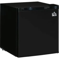 HOMCOM Mini Réfrigérateur 69W Avec Espace Freezer 41,5 + 4,5L Température Clayette Réglable Compartiment Porte Réversible Noir - Noir