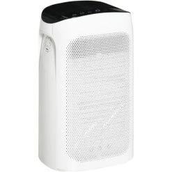 HOMCOM Purificateur D'air 42W 3 Vitesses 3 Niveaux - Filtre HEPA, Charbon Actif, Coton - Jusqu'à 35m² - Débit D'air Pur 210m³/h - Timer - ABS Blanc Noir