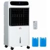 HOMCOM Ventilateur Rafraichisseur Humidificateur Ioniseur 4 En 1 - Roulettes, Télécommande - Silencieux Oscillant 75W - Réservoir 12L Max. - Idéal Pièces 35 M² Max. - Blanc Noir -France HOMCOM Soldes 2022 53451048 1