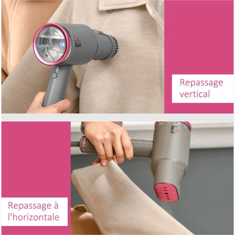 HOMCOM Défroisseur Vapeur à Main 1520 W Design - Portable Et Léger - Steamer Chauffage Rapide Avec Réservoir 160 Ml Amovible 7 HOMCOM Défroisseur Vapeur à Main 1520 W Design - Portable Et Léger - Steamer Chauffage Rapide Avec Réservoir 160 Ml Amovible – Image 5