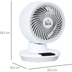 HOMCOM Ventilateur De Bureau 45W - Ventilateur De Table 3 Vitesses Silencieux Avec Timer Et Télécommande - Oscillant, Inclinable - Blanc - Blanc 9 HOMCOM Ventilateur De Bureau 45W - Ventilateur De Table 3 Vitesses Silencieux Avec Timer Et Télécommande - Oscillant, Inclinable - Blanc - Blanc -France HOMCOM Soldes 2022 53829896 3