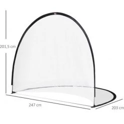 HOMCOM Cage De Foot Portable - But De Football Pliable Pop Up - Sac Rangement, Piquets Inclus - Dim. 247L X 203l X 201,5H Cm - Fibre Verre Oxford Noir - Noir 9 HOMCOM Cage De Foot Portable - But De Football Pliable Pop Up - Sac Rangement, Piquets Inclus - Dim. 247L X 203l X 201,5H Cm - Fibre Verre Oxford Noir - Noir -France HOMCOM Soldes 2022 53829945 3