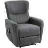 HOMCOM Fauteuil De Relaxation Inclinable 8 Points De Massage Repose-pied Ajustable Microfibre Polyester Gris -France HOMCOM Soldes 2022 54127695 1