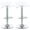 HOMCOM Lot De 2 Tabourets De Bar Design Contemporain Assise Acrylique Et Piètement Métal - Pivotant 360° - Hauteur Réglable Avec Repose-pieds - Transparent -France HOMCOM Soldes 2022 54127779 1