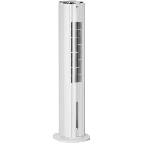 HOMCOM Ventilateur Colonne Rafraichisseur D'air 2 En 1 - Puissance 80 W - Oscillant, Silencieux - Timer, 3 Modes, 3 Vitesses - Télécommande Incluse - Blanc - Blanc 3 HOMCOM Ventilateur Colonne Rafraichisseur D'air 2 En 1 - Puissance 80 W - Oscillant, Silencieux - Timer, 3 Modes, 3 Vitesses - Télécommande Incluse - Blanc - Blanc