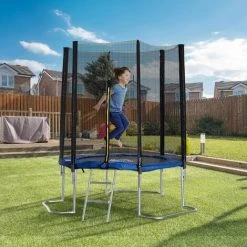 HOMCOM Trampoline Enfant Ø 2,23 × 2,3H M Filet De Sécurité Porte Zipée échelle Couvre-ressorts 6 Poteaux Rembourrés Bleu 10 HOMCOM Trampoline Enfant Ø 2,23 × 2,3H M Filet De Sécurité Porte Zipée échelle Couvre-ressorts 6 Poteaux Rembourrés Bleu -France HOMCOM Soldes 2022 54817264 4