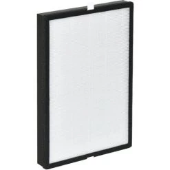 HOMCOM Filtre Pour Purificateur D'air Réf. 823-019 - Filtre 3 En 1 Avec Filtre à Charbon Actif, Filtre HEPA - Blanc Noir - Noir