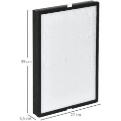 HOMCOM Filtre Pour Purificateur D'air Réf. 823-019 - Filtre 3 En 1 Avec Filtre à Charbon Actif, Filtre HEPA - Blanc Noir - Noir 9 HOMCOM Filtre Pour Purificateur D'air Réf. 823-019 - Filtre 3 En 1 Avec Filtre à Charbon Actif, Filtre HEPA - Blanc Noir - Noir -France HOMCOM Soldes 2022 55776787 3