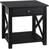 HOMCOM Table De Chevet Table De Nuit Style Cosy Avec Croix Latérales Tiroir Et étagère MDF Noir - Noir 1 HOMCOM Table De Chevet Table De Nuit Style Cosy Avec Croix Latérales Tiroir Et étagère MDF Noir - Noir -France HOMCOM Soldes 2022 56842056 1