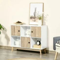 HOMCOM Bibliothèque Meuble De Rangement Design Scandinave 3 Niches 3 Portes Panneaux Particules Blanc Aspect Chêne Clair - Blanc 10 HOMCOM Bibliothèque Meuble De Rangement Design Scandinave 3 Niches 3 Portes Panneaux Particules Blanc Aspect Chêne Clair - Blanc -France HOMCOM Soldes 2022 57600889 4