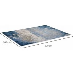 HOMCOM Tapis Effet Tie And Dye Aspect Cachemire - Dim. 2L X 1,6l M - 100% Polyester - Bleu Gris - Bleu 9 HOMCOM Tapis Effet Tie And Dye Aspect Cachemire - Dim. 2L X 1,6l M - 100% Polyester - Bleu Gris - Bleu -France HOMCOM Soldes 2022 60072223 3