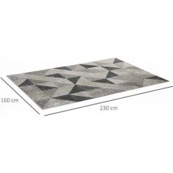 HOMCOM Tapis Effet Tie And Dye Style Graphique Aspect Cachemire - Dim. 2,3L X 1,6l M - 100% Polyester - Gris Noir Blanc - Gris 9 HOMCOM Tapis Effet Tie And Dye Style Graphique Aspect Cachemire - Dim. 2,3L X 1,6l M - 100% Polyester - Gris Noir Blanc - Gris -France HOMCOM Soldes 2022 60072224 3