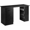 HOMCOM Bureau Informatique Meuble De Bureau 3 Tiroirs Coulissants + 3 étagères Grand Plateau 120L X 49l X 72H Cm MDF Noir - Noir 1 HOMCOM Bureau Informatique Meuble De Bureau 3 Tiroirs Coulissants + 3 étagères Grand Plateau 120L X 49l X 72H Cm MDF Noir - Noir -France HOMCOM Soldes 2022 60072232 1