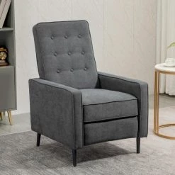 HOMCOM Fauteuil Inclinable Style Néo-rétro Dossier Capitonné 9 Boutons épais Garnissage Mousse Haute Densité Repose-pied Réglable Tissu Aspect Lin Gris - Gris 8 HOMCOM Fauteuil Inclinable Style Néo-rétro Dossier Capitonné 9 Boutons épais Garnissage Mousse Haute Densité Repose-pied Réglable Tissu Aspect Lin Gris - Gris -France HOMCOM Soldes 2022 60072247 2