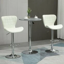 HOMCOM Lot De 2 Tabouret De Bar Design Contemporain Hauteur D'assise Réglable 59-81 Cm Pivotant 360° Lin Crème - Crème 10 HOMCOM Lot De 2 Tabouret De Bar Design Contemporain Hauteur D'assise Réglable 59-81 Cm Pivotant 360° Lin Crème - Crème -France HOMCOM Soldes 2022 60940572 4