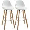 HOMCOM Tabourets De Bar Style Scandinave - Lot De 2 Tabourets De Bar Avec Repose-pieds - Assise Pivotante 360° - Piètement Bois De Hêtre Assise PU Blanc - Blanc 2 HOMCOM Tabourets De Bar Style Scandinave - Lot De 2 Tabourets De Bar Avec Repose-pieds - Assise Pivotante 360° - Piètement Bois De Hêtre Assise PU Blanc - Blanc -France HOMCOM Soldes 2022 63541842 1