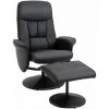 HOMCOM Fauteuil Relax Inclinable Pivotant Style Contemporain Avec Repose-pied Revêtement Synthétique Noir - Noir 1 HOMCOM Fauteuil Relax Inclinable Pivotant Style Contemporain Avec Repose-pied Revêtement Synthétique Noir - Noir -France HOMCOM Soldes 2022 64017044 1