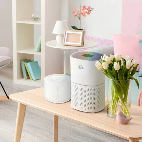 Filtre Pour Purificateurs D'air HOMCOM - Filtre 3 En 1 Avec Filtre à Charbon Actif, Filtre HEPA - Blanc - Blanc 7 Filtre Pour Purificateurs D'air HOMCOM - Filtre 3 En 1 Avec Filtre à Charbon Actif, Filtre HEPA - Blanc - Blanc – Image 5