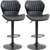HOMCOM Lot De 2 Tabourets De Bar Design Contemporain Hauteur D'assise Réglable 61-81 Cm Pivotant 360° Repose-pied Revêtement Synthétique Noir - Noir 2 HOMCOM Lot De 2 Tabourets De Bar Design Contemporain Hauteur D'assise Réglable 61-81 Cm Pivotant 360° Repose-pied Revêtement Synthétique Noir - Noir -France HOMCOM Soldes 2022 64448127 1