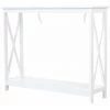 HOMCOM Console Style Table De Drapier Néo-rétro étagère Dim. 100L X 30l X 80,5H Cm MDF Blanc