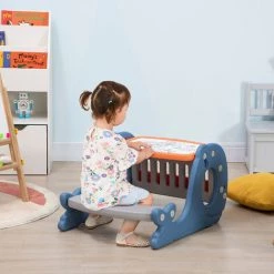 HOMCOM Bureau Pupitre Pour Enfants Avec Tableau Blanc - Table à Dessin - Dim. 65L X 53l X 41H Cm - Gris 10 HOMCOM Bureau Pupitre Pour Enfants Avec Tableau Blanc - Table à Dessin - Dim. 65L X 53l X 41H Cm - Gris -France HOMCOM Soldes 2022 67360593 4