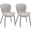 HOMCOM Lot De 2 Chaises Design Contemporain Piètement Acier Gris - Crème 1 HOMCOM Lot De 2 Chaises Design Contemporain Piètement Acier Gris - Crème -France HOMCOM Soldes 2022 67360595 1