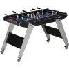 HOMCOM Baby-foot Table De Babyfoot Avec Roulettes Dim. 114,5L X 87l X 68,5H Cm 2 Balles Fournies MDF Noir Et Gris - Noir -France HOMCOM Soldes 2022 67360663 1