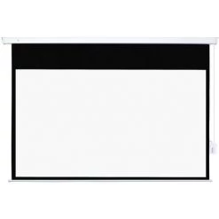HOMCOM Écran De Projection Motorisé 100 Pouces, 16:9 4K HD - Mural Avec Télécommande - Blanc